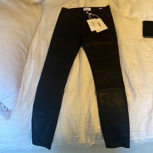 FRAME Black coated denim skinny fit jeans brand new with tags